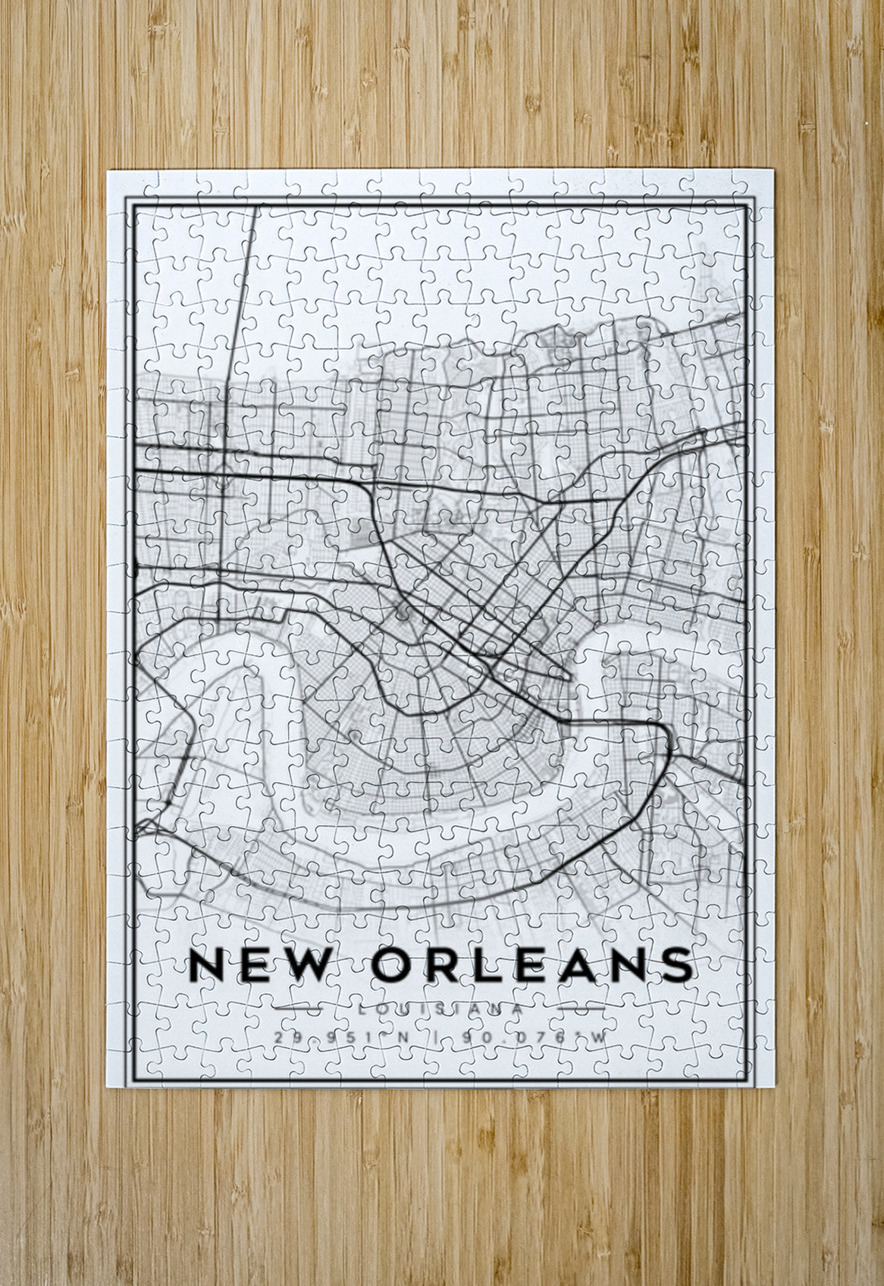 NewOrleans portrait 2 3 CityMapsArt Puzzle printing
