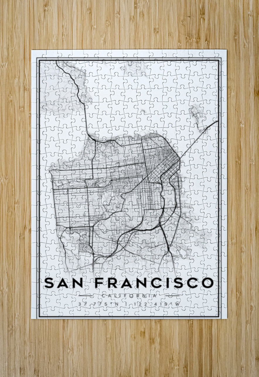 SanFrancisco portrait 2 3 CityMapsArt Puzzle printing