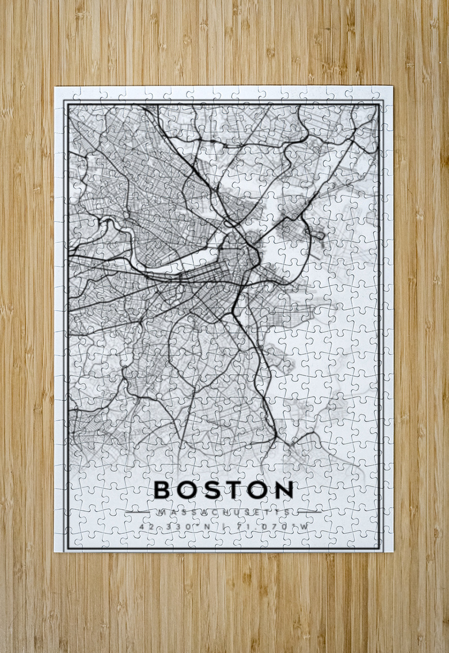 Boston portrait 2 3 CityMapsArt Puzzle printing