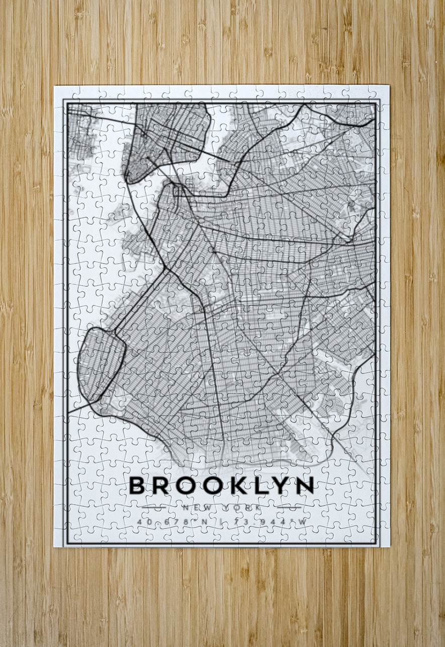 Brooklyn portrait 2 3 CityMapsArt Puzzle printing