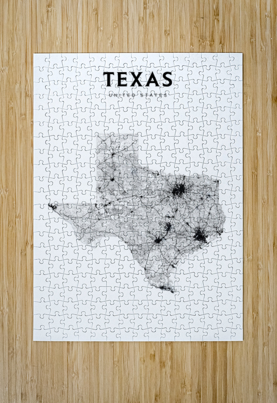 portrait 2 3 texas CityMapsArt Puzzle printing