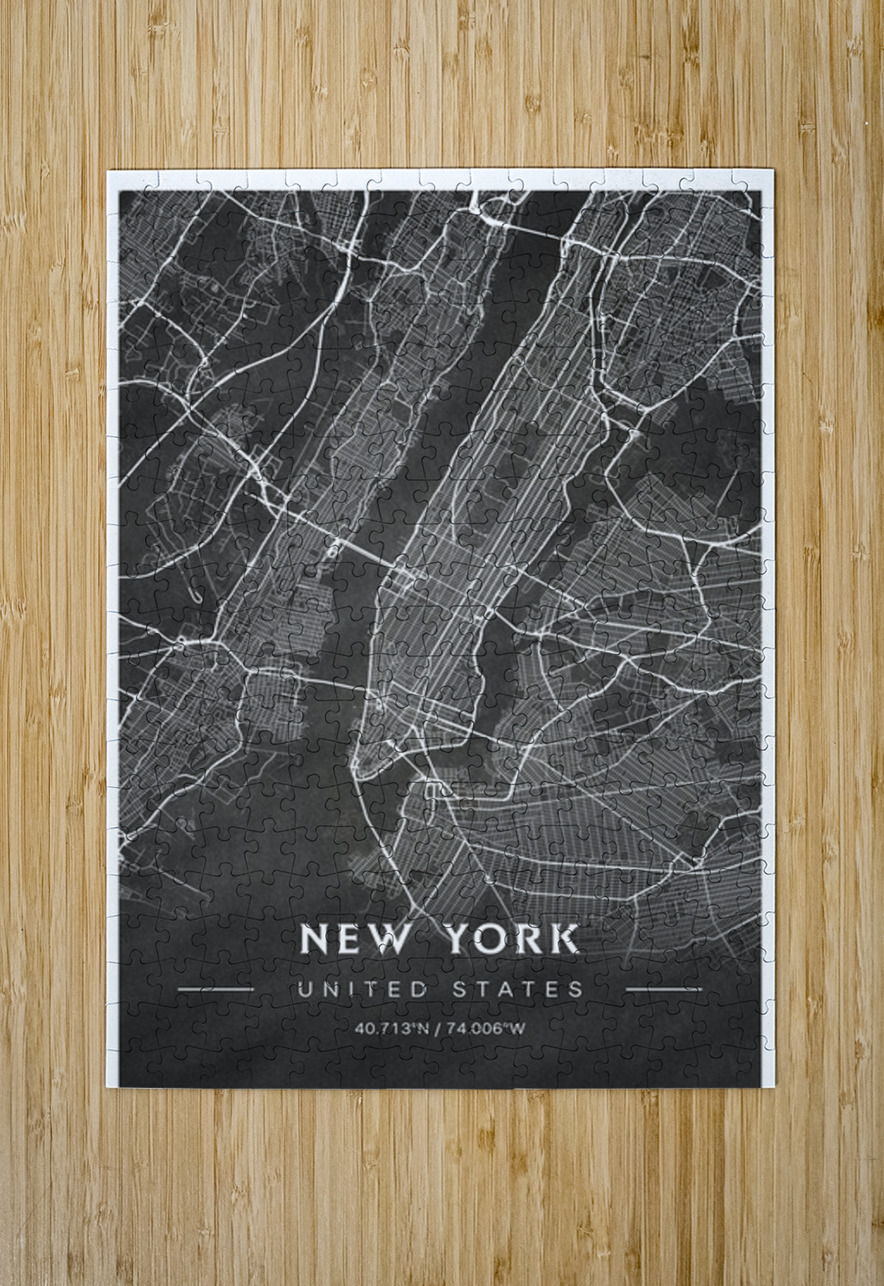 portrait 2 3 new york CityMapsArt Puzzle printing