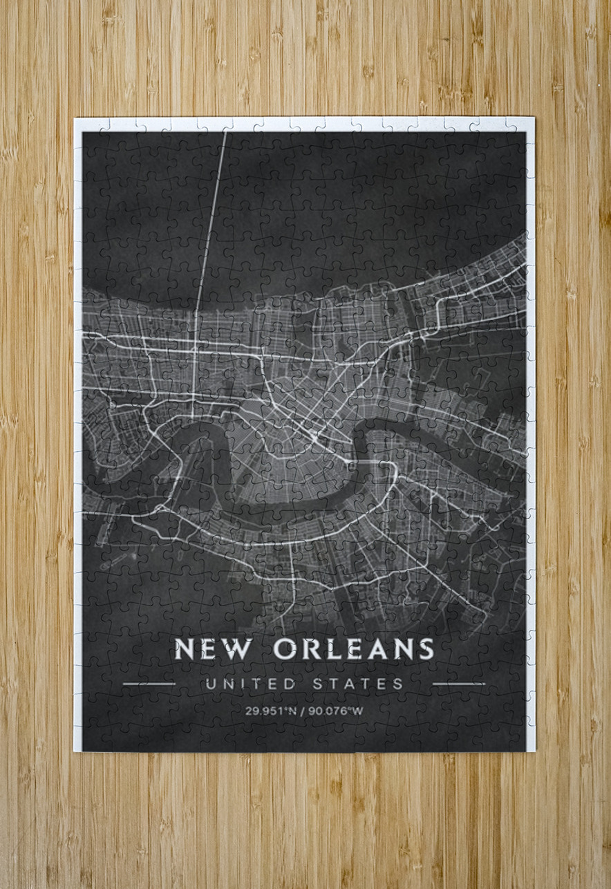 portrait 2 3 new orleans CityMapsArt Puzzle printing