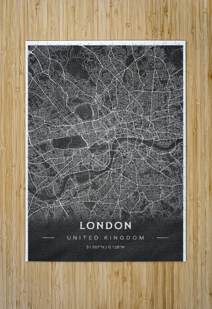 portrait 2 3 London CityMapsArt Puzzle printing