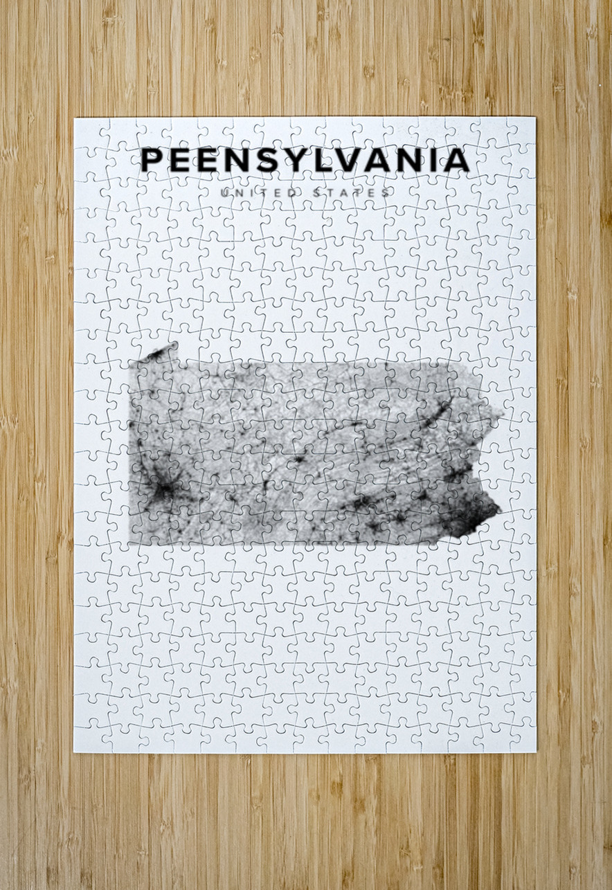 portrait 2 3 Peensylvania CityMapsArt Puzzle printing