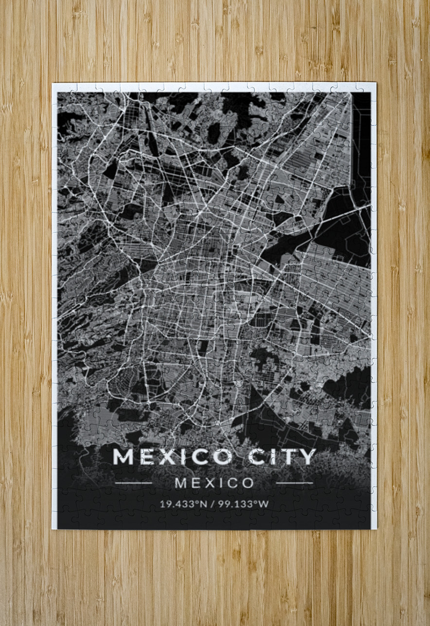portrait 2 3 mexico city CityMapsArt Puzzle printing