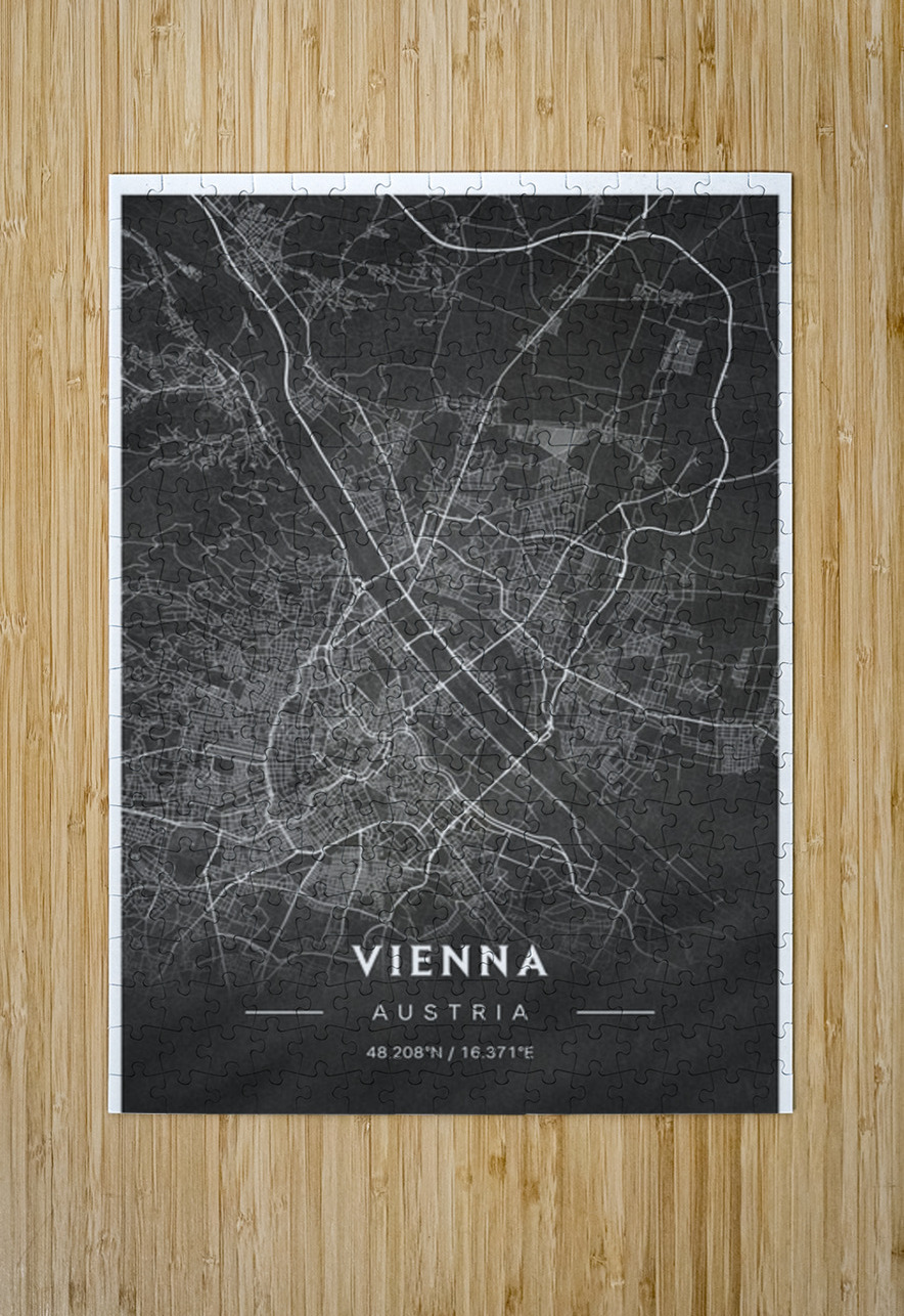 portrait 2 3 Vienna CityMapsArt Puzzle printing