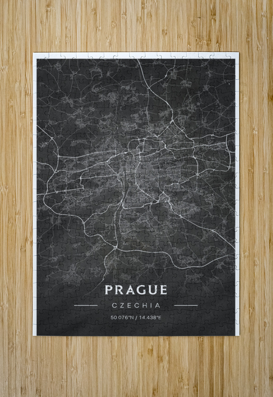 portrait 2 3 Prague CityMapsArt Puzzle printing