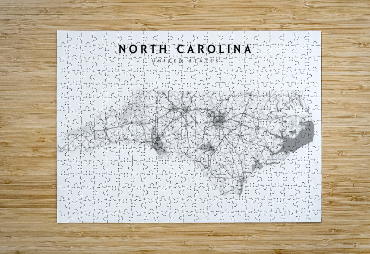 landscape 3 2 north carolina CityMapsArt Puzzle printing