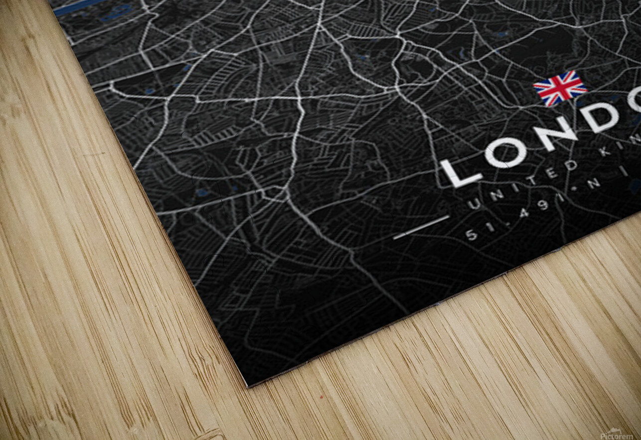 London City Map Metal Print | Architectural Grid Series CityMapsArt Puzzle