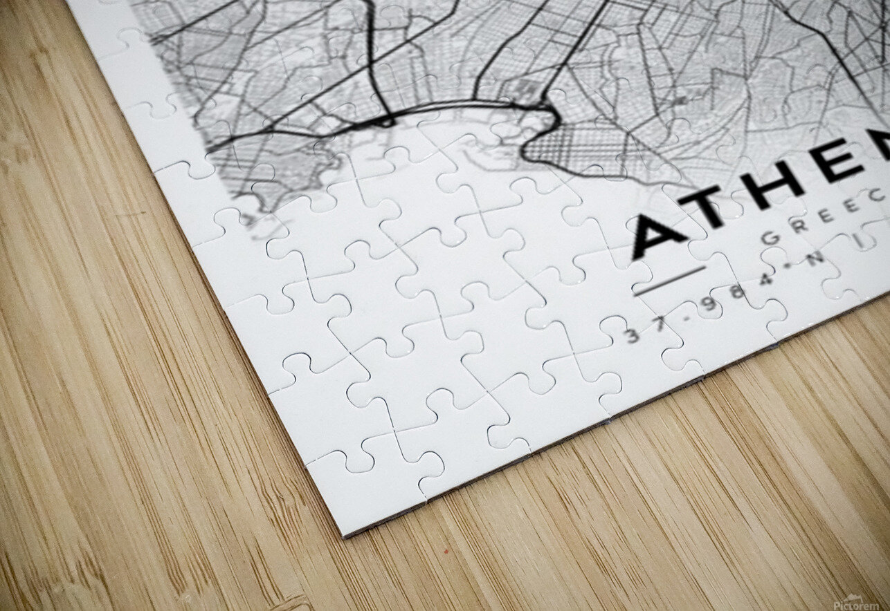 Athens Minimalist Map Art Print CityMapsArt Puzzle