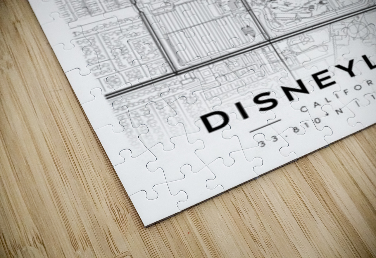 Disneyland California Minimalist Map Print  CityMapsArt Puzzle