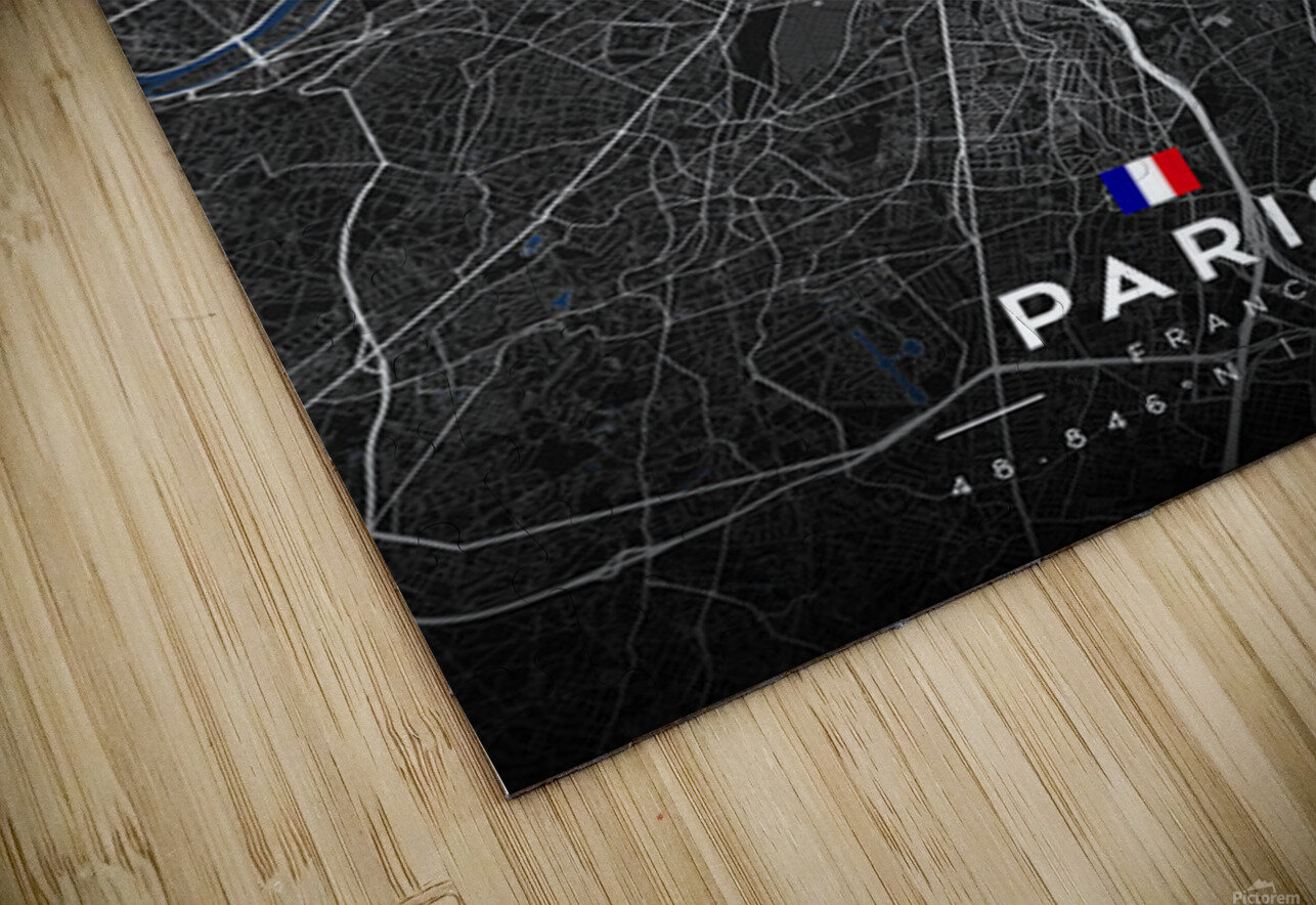Paris Dark Edition | City Map Art Print CityMapsArt Puzzle