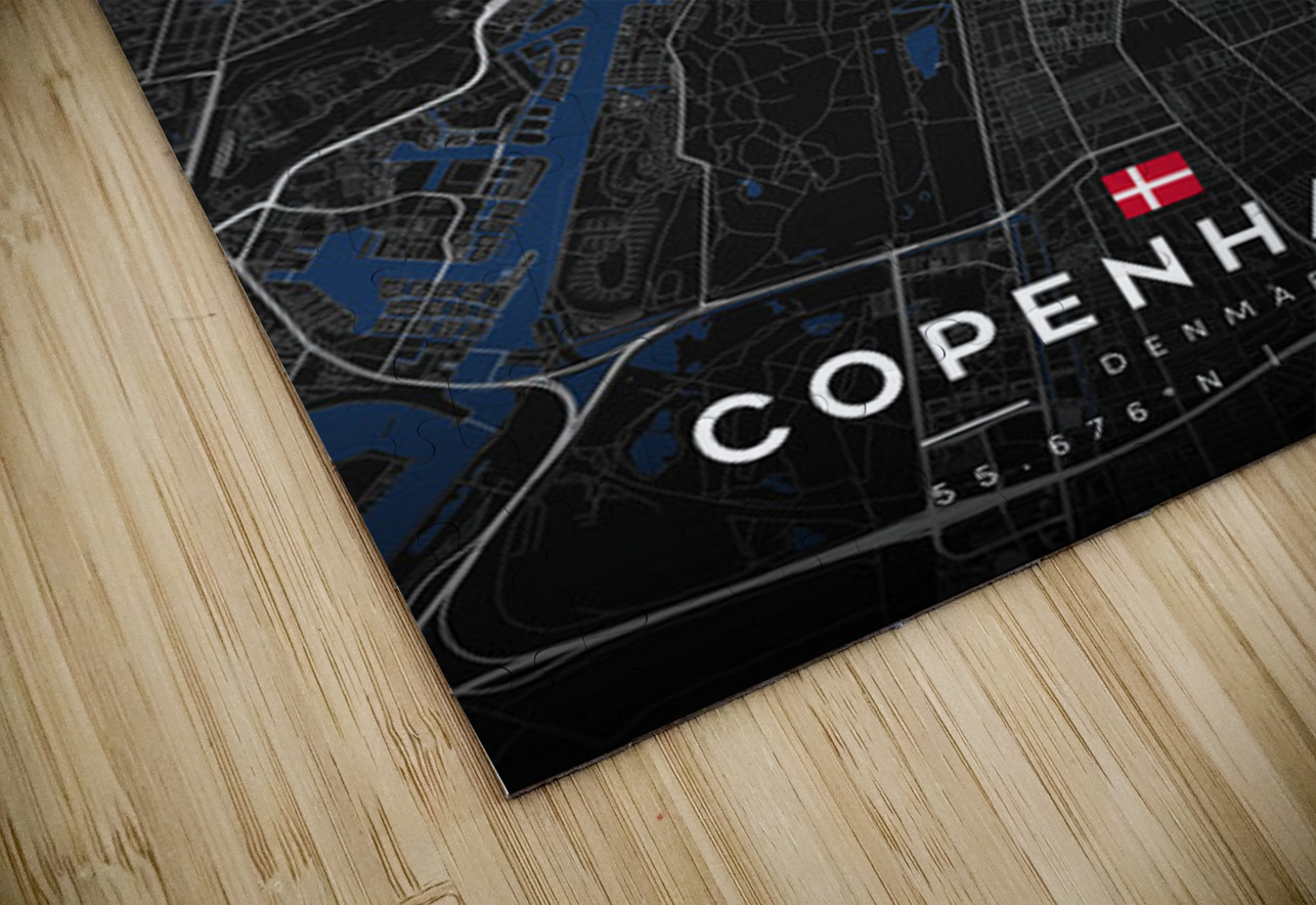 Copenhagen | Dark Edition City Map Art CityMapsArt Puzzle