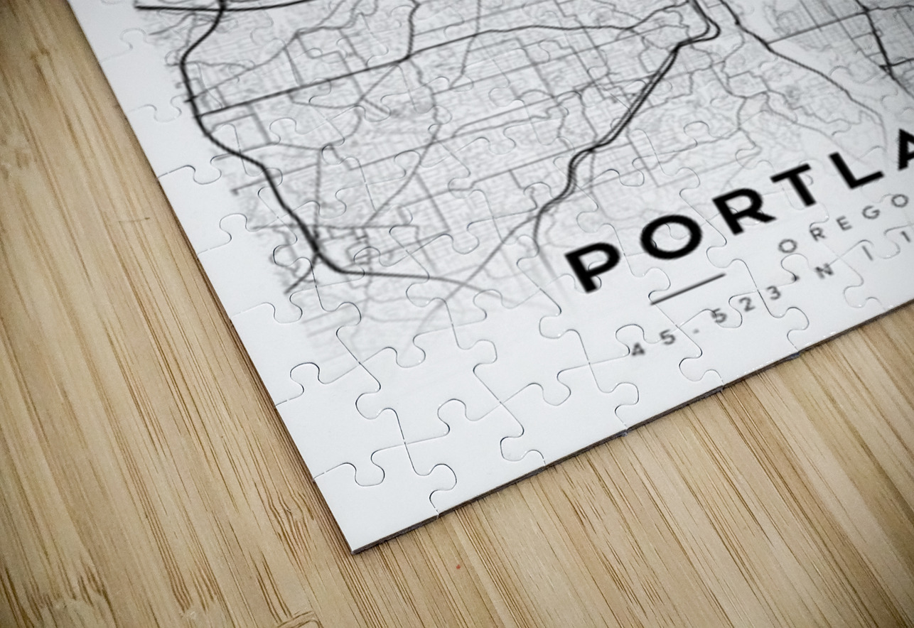 Portland portrait A Series CityMapsArt Puzzle