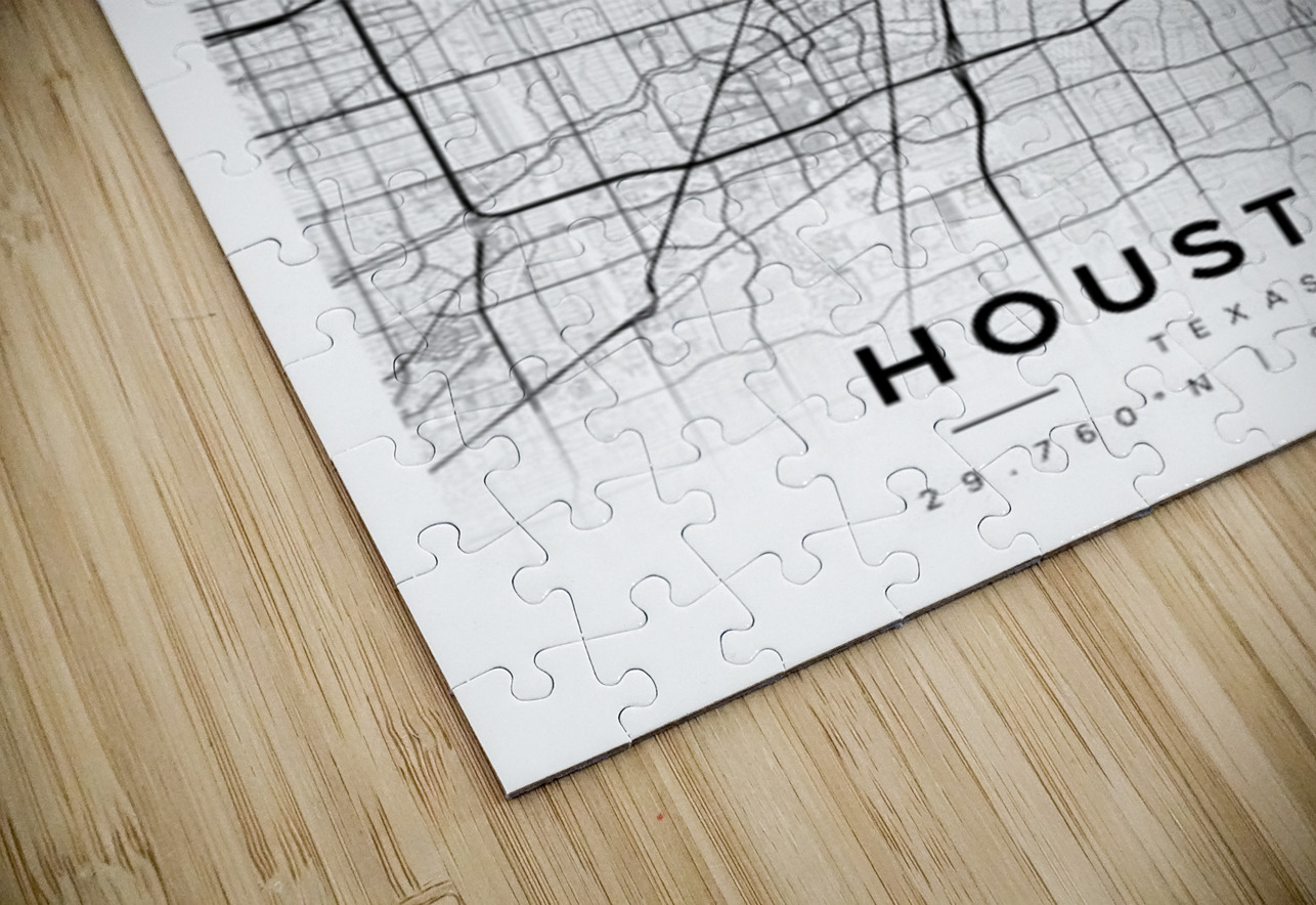 Houston portrait A Series CityMapsArt Puzzle