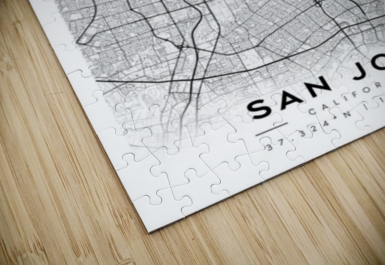 SanJose portrait A Series CityMapsArt Puzzle