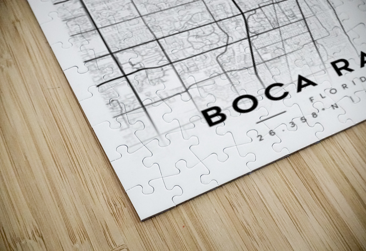 bocaraton portrait A Series CityMapsArt Puzzle