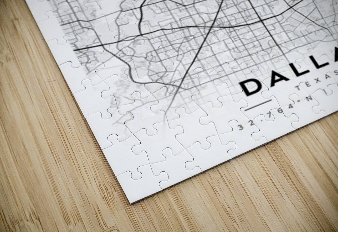 Dallas portrait A Series CityMapsArt Puzzle