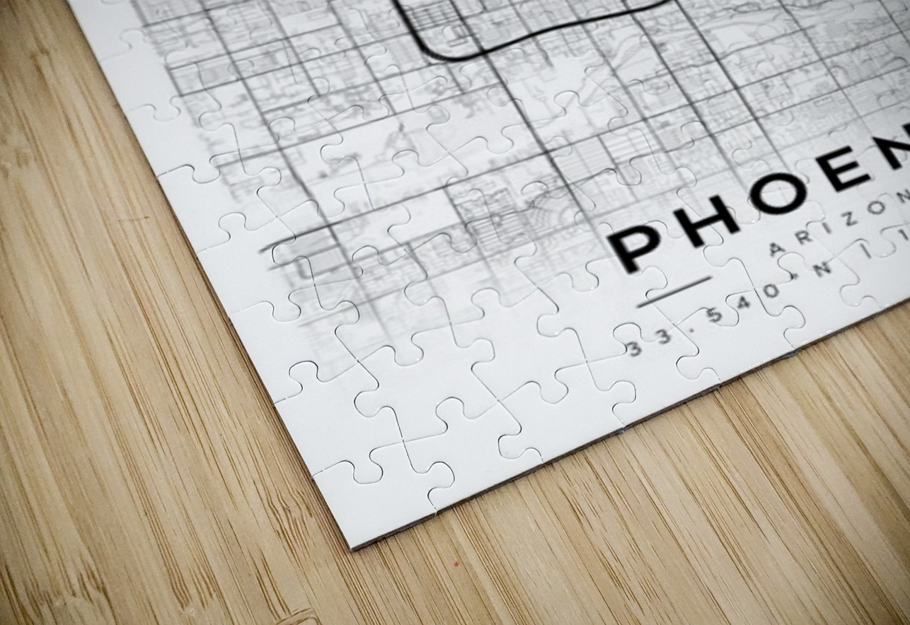 Phoenix portrait A Series CityMapsArt Puzzle