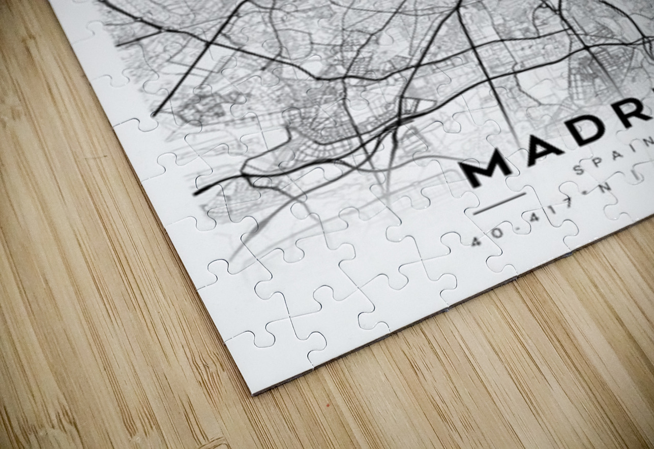 Madrid portrait A Series CityMapsArt Puzzle