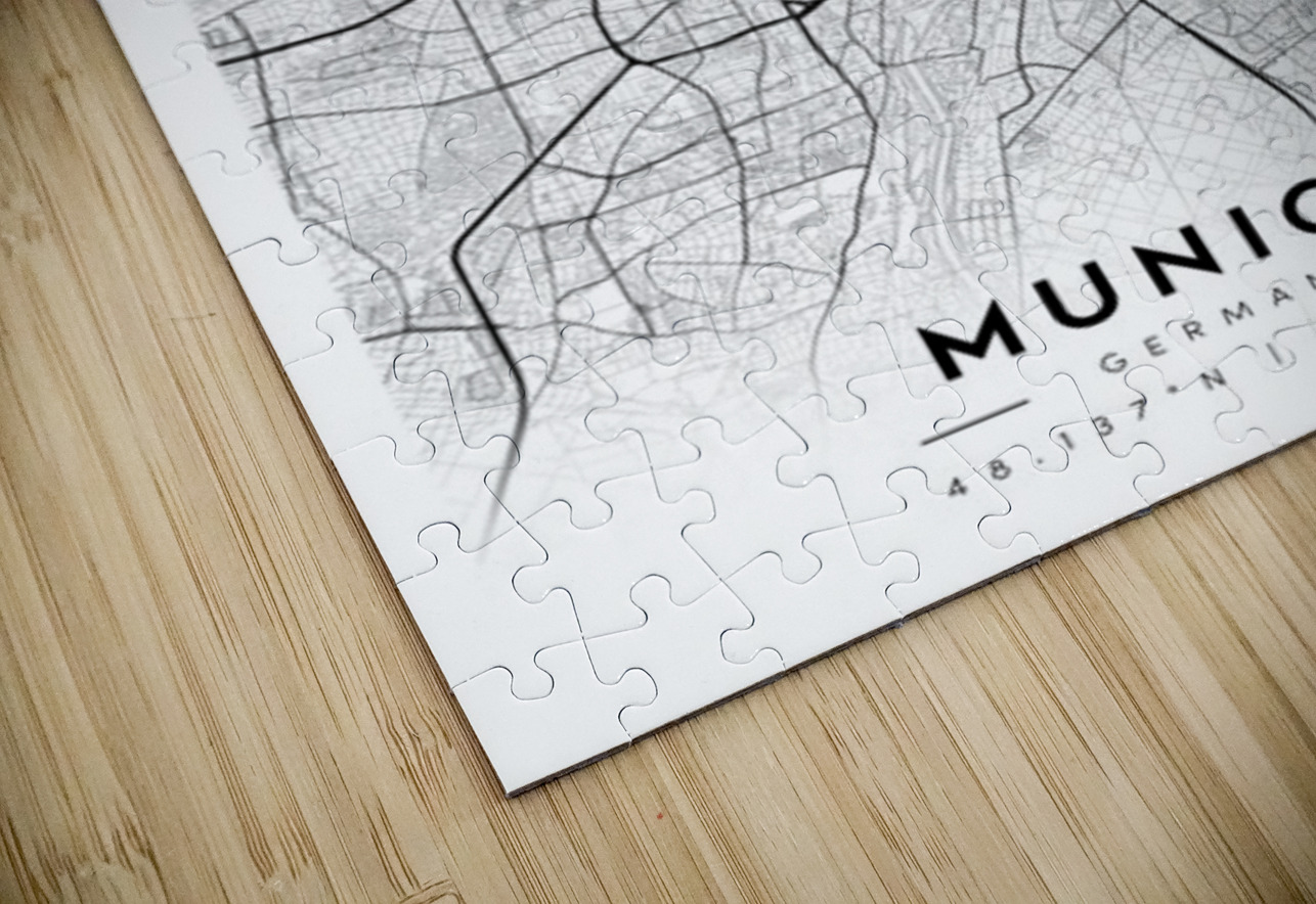 Munich portrait A Series CityMapsArt Puzzle