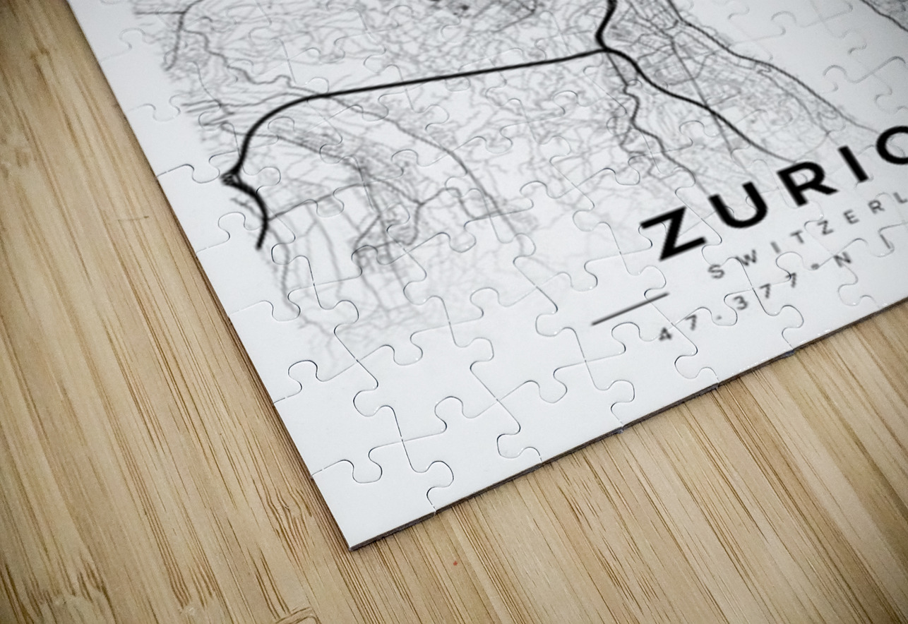 Zurich portrait A Series CityMapsArt Puzzle