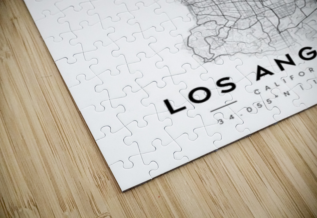 LosAngeles portrait A Series CityMapsArt Puzzle