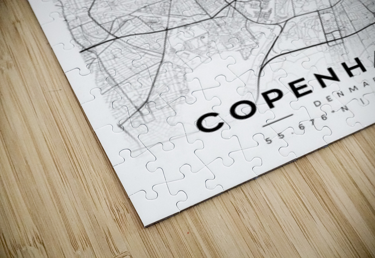 Copenhagen portrait A Series CityMapsArt Puzzle