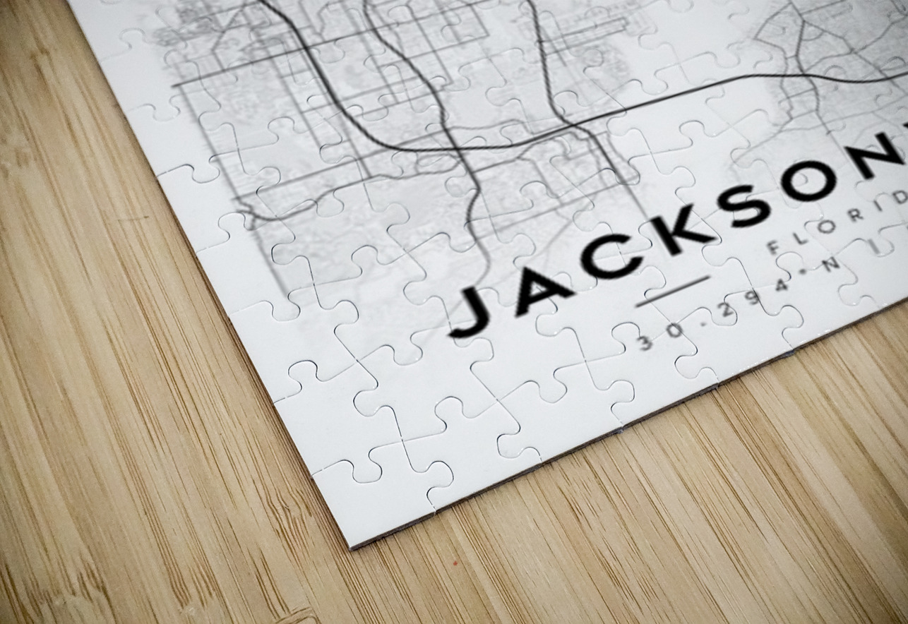 Jacksonville portrait A Series CityMapsArt Puzzle