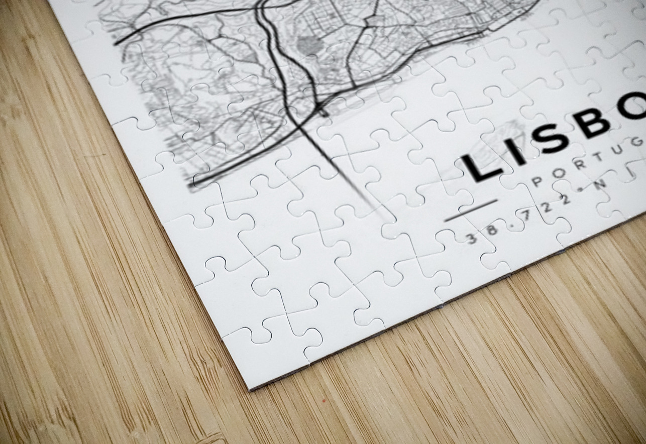 Lisbon portrait A Series CityMapsArt Puzzle