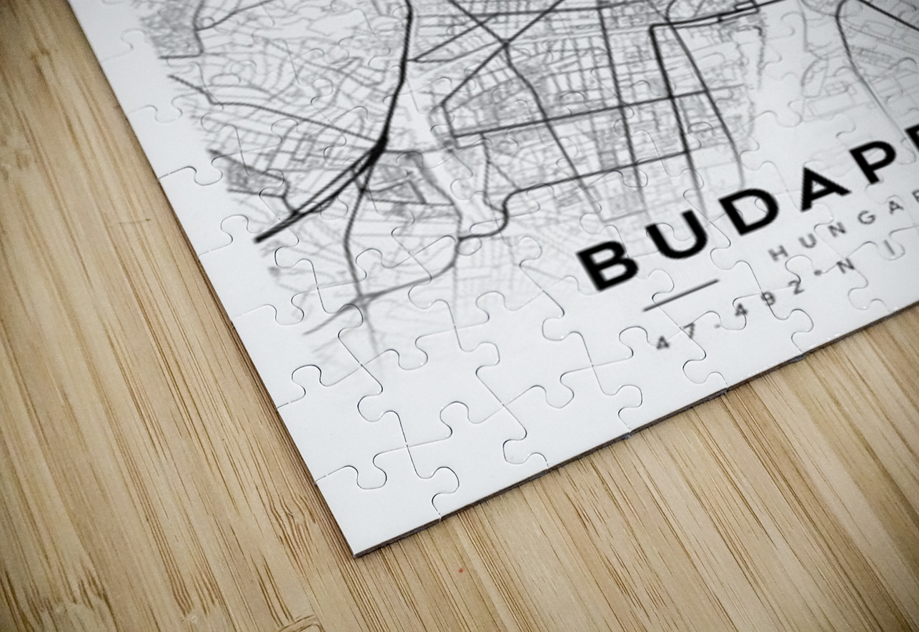 Budapest portrait A Series CityMapsArt Puzzle