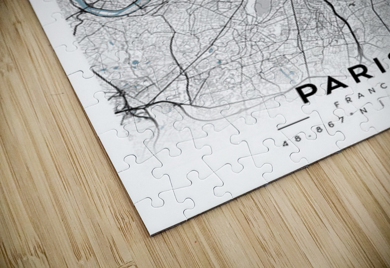 Paris portrait A Series CityMapsArt Puzzle