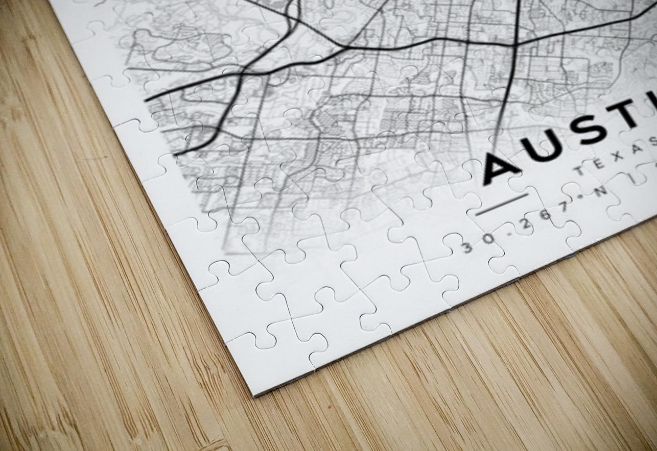 Austin portrait A Series CityMapsArt Puzzle