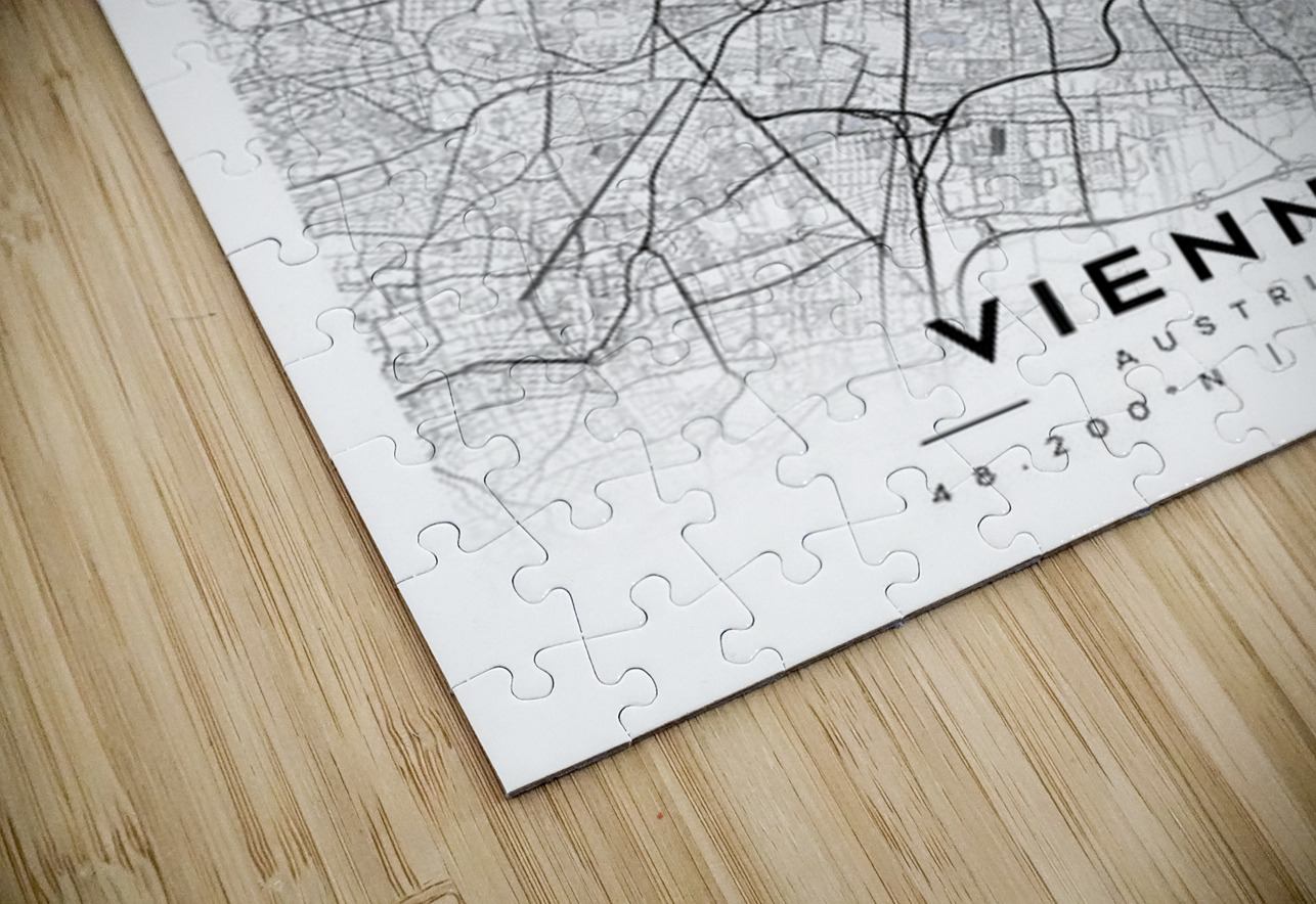 Vienna portrait A Series CityMapsArt Puzzle
