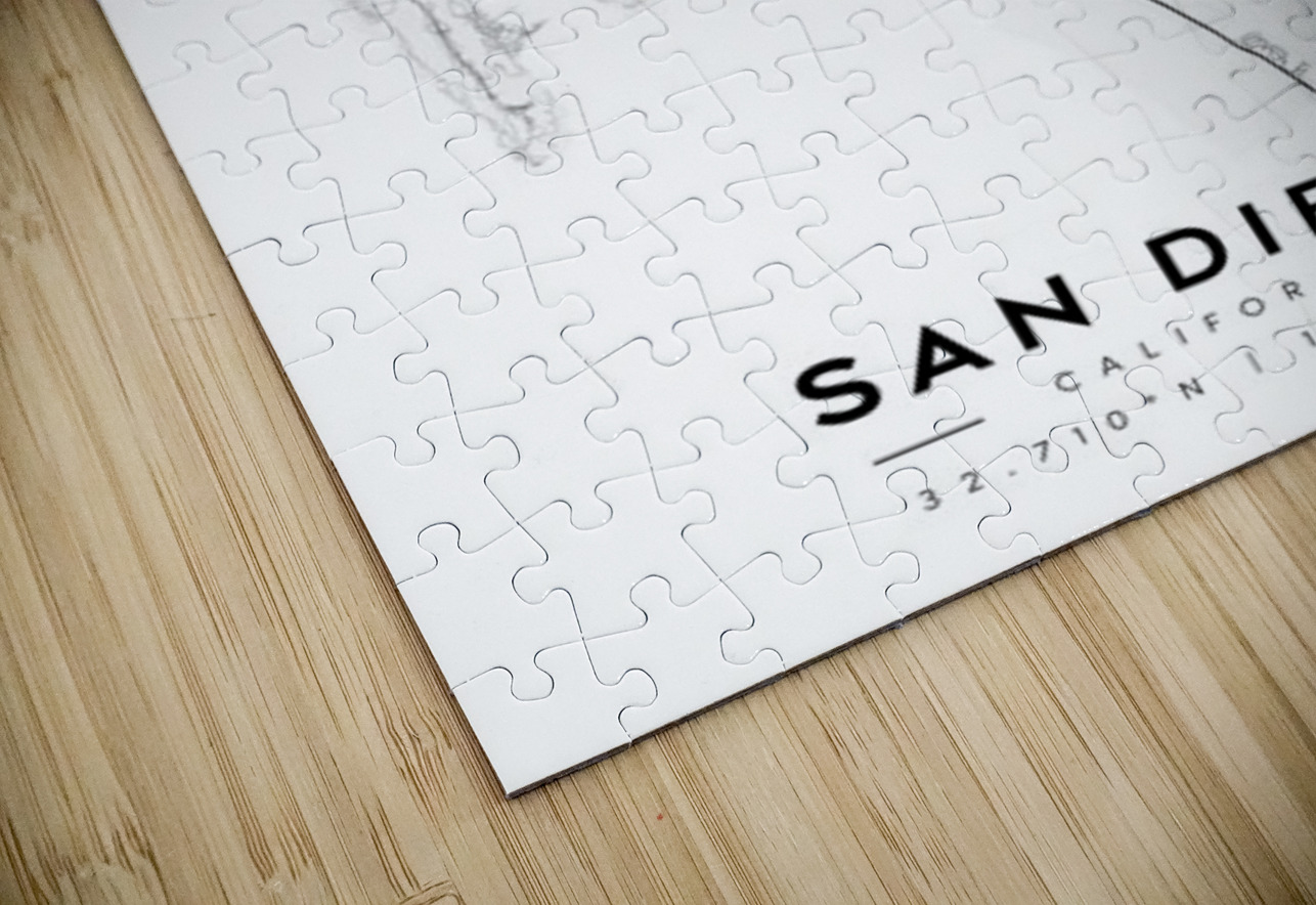 SanDiego portrait A Series CityMapsArt Puzzle