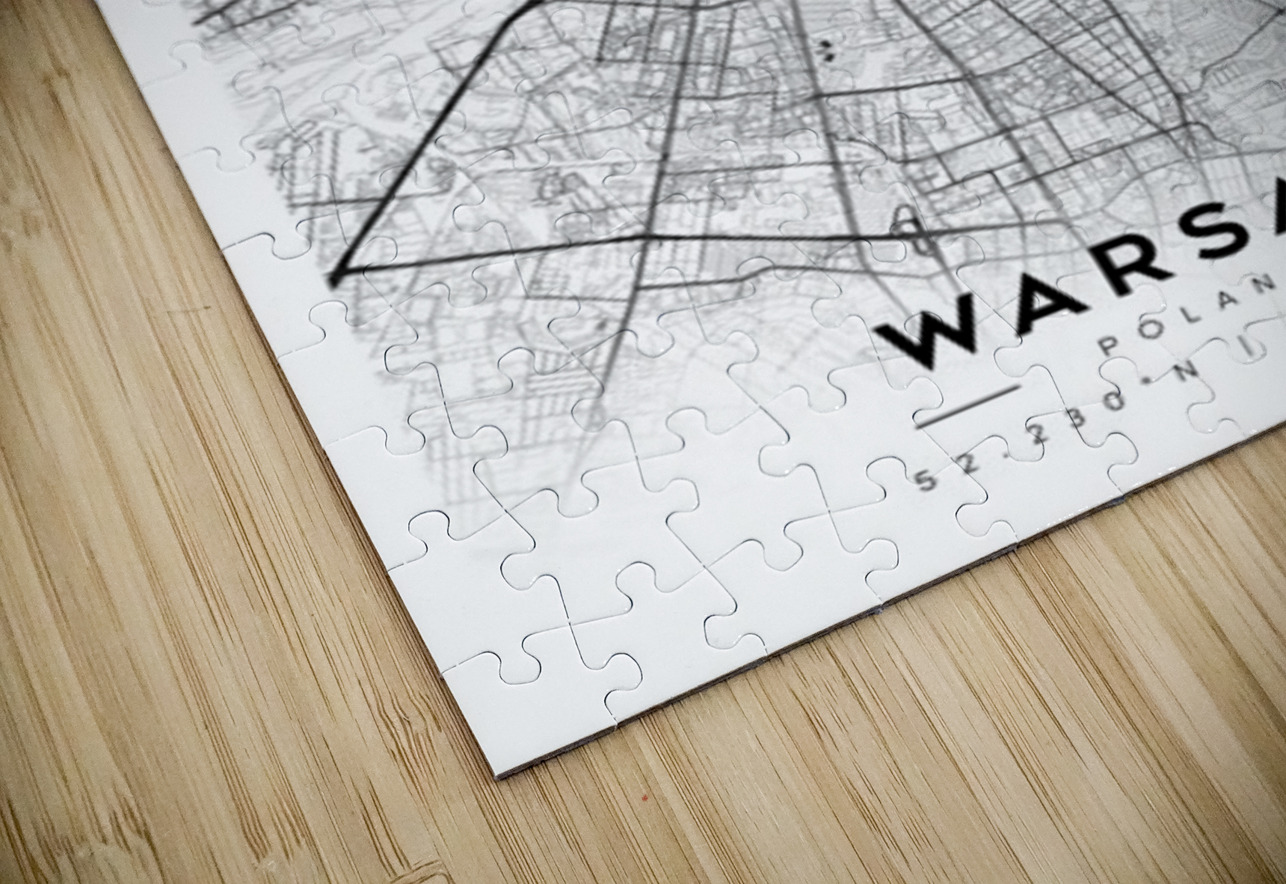 Warsaw portrait A Series CityMapsArt Puzzle