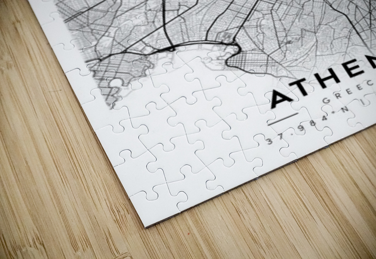 Athens portrait A Series CityMapsArt Puzzle