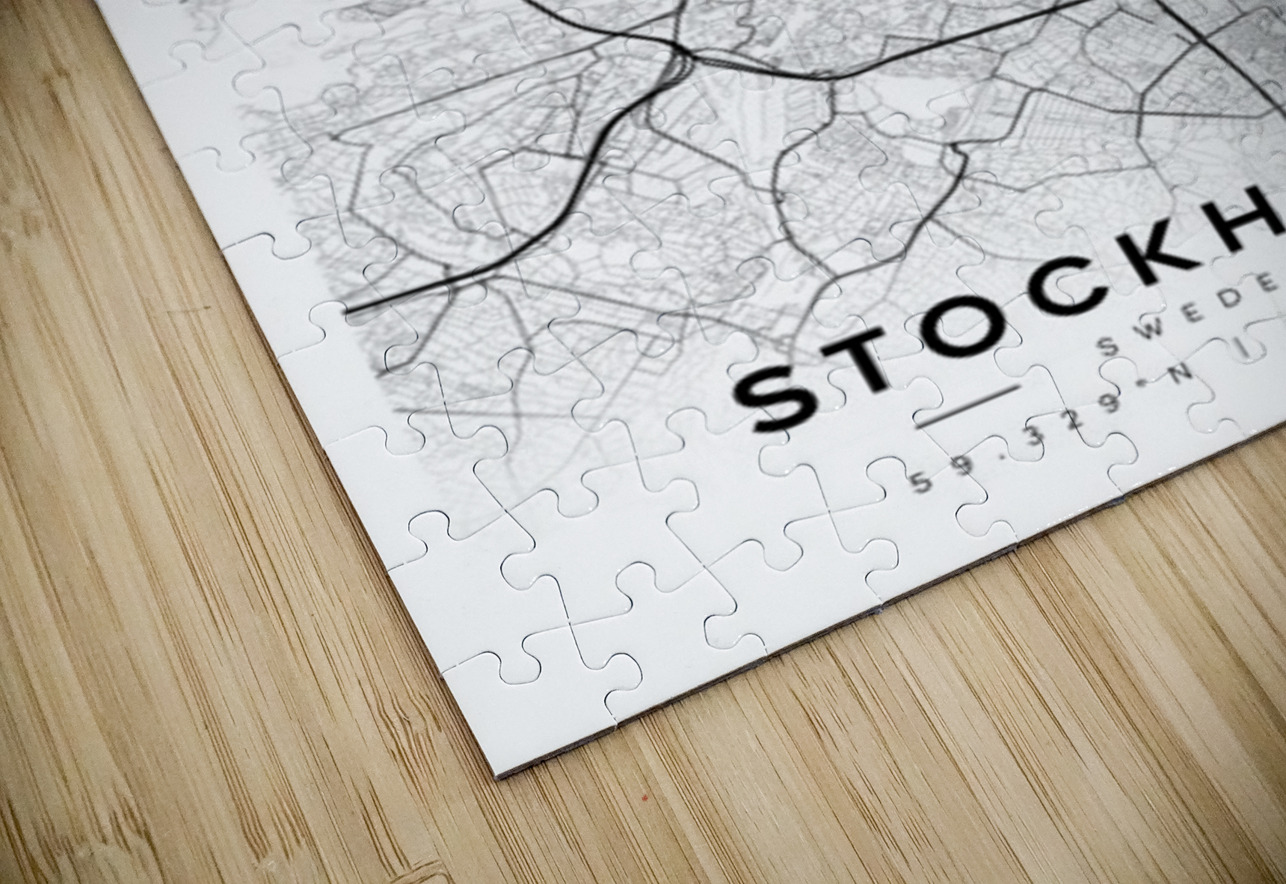 Stockholm portrait A Series CityMapsArt Puzzle
