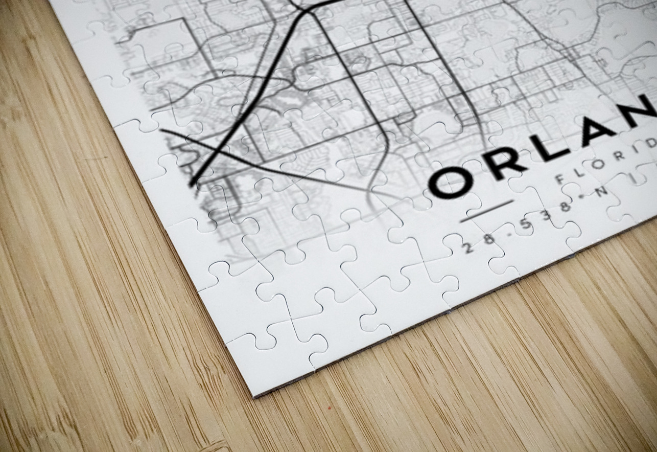 Orlando portrait A Series CityMapsArt Puzzle