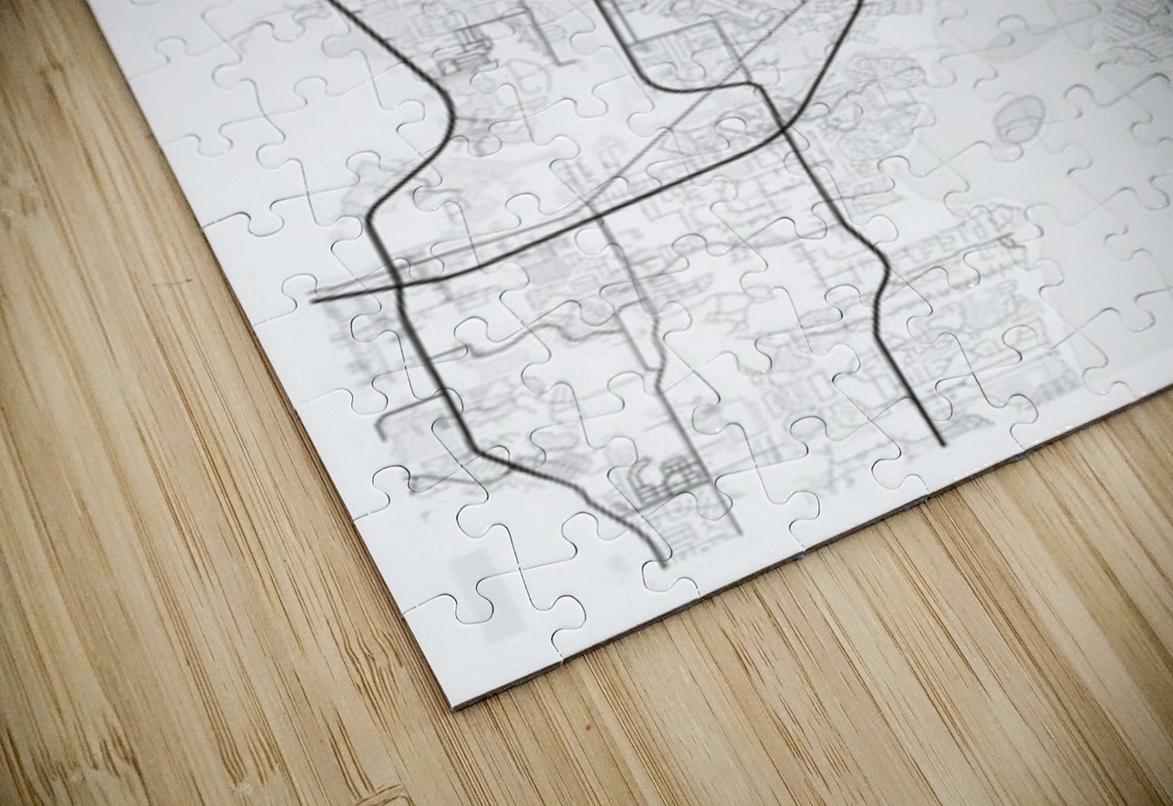 Kissimmee portrait 2 3 CityMapsArt Puzzle