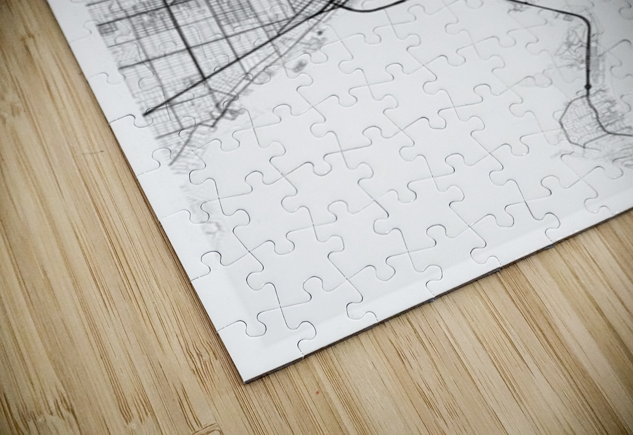 Miami portrait 2 3 CityMapsArt Puzzle