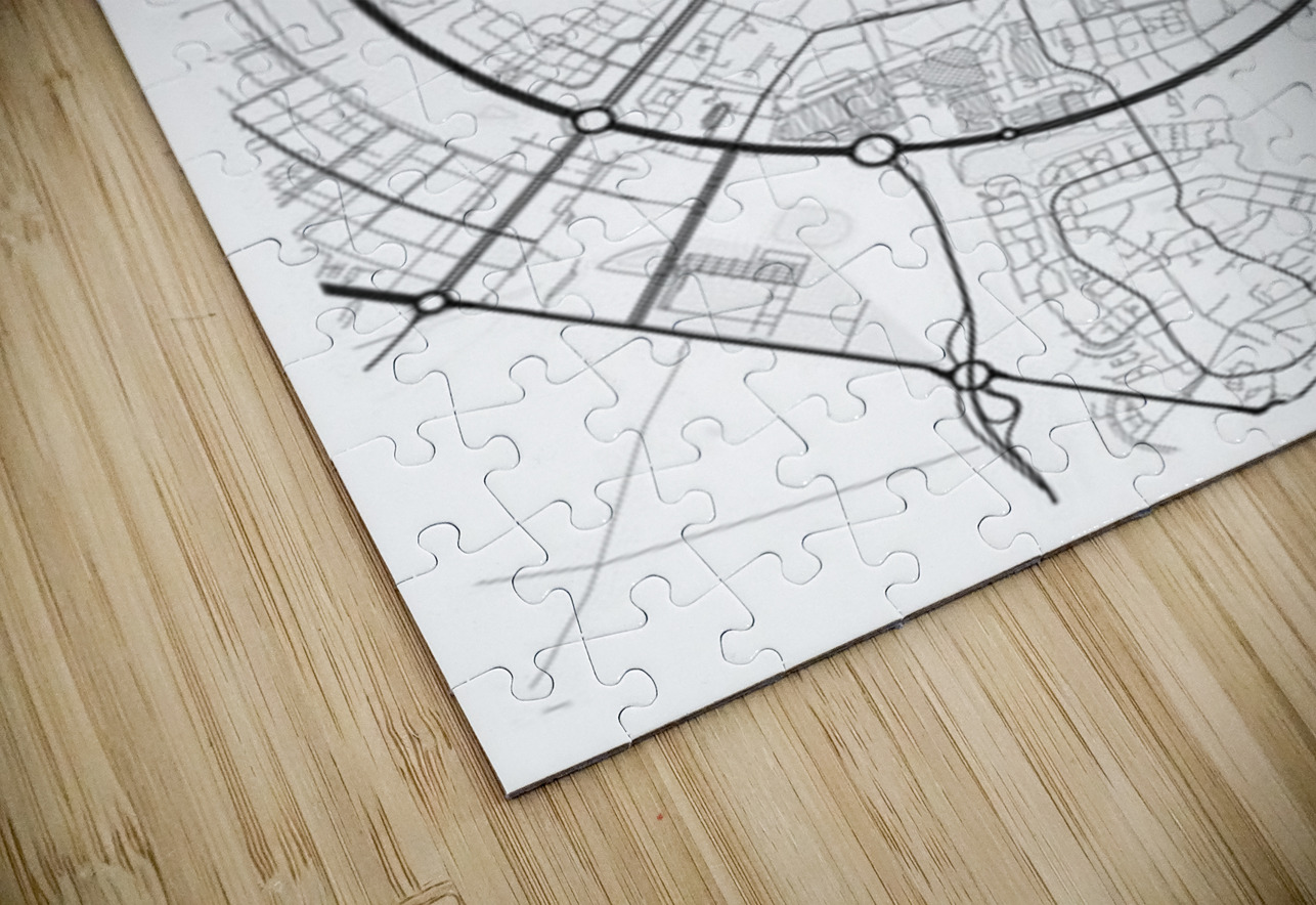 Disneyland portrait 2 3 CityMapsArt Puzzle