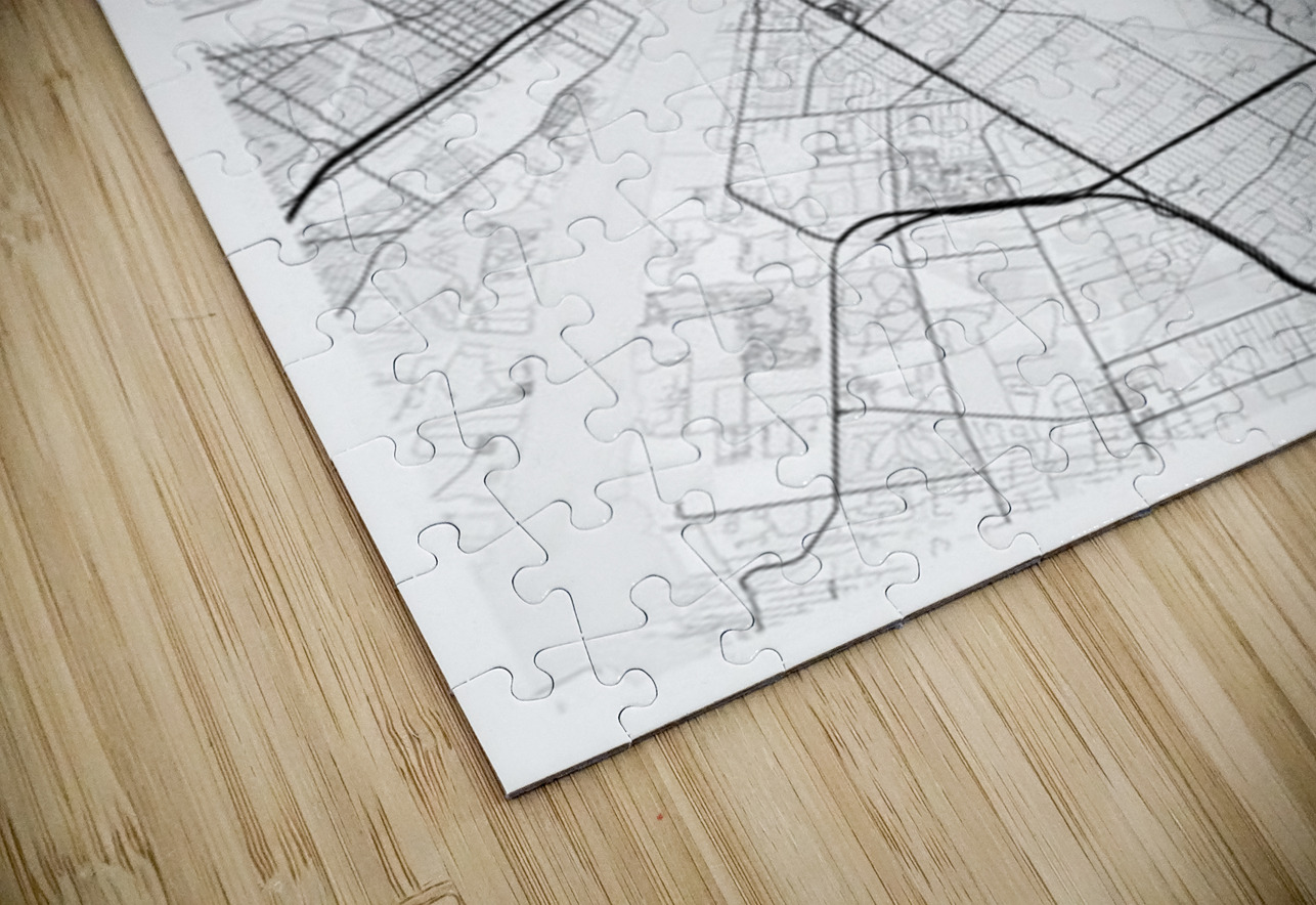 Detroit portrait 2 3 CityMapsArt Puzzle