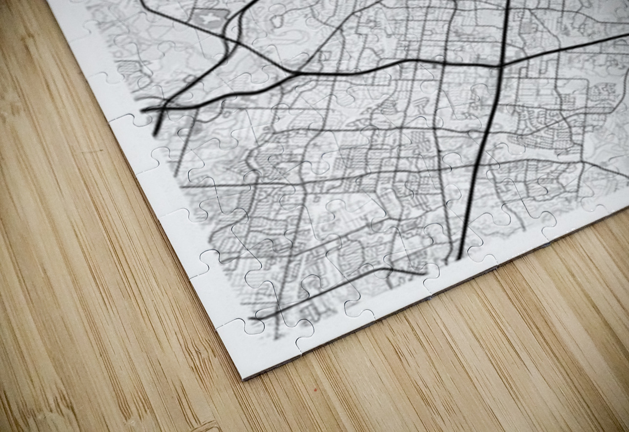 Austin portrait 2 3 CityMapsArt Puzzle