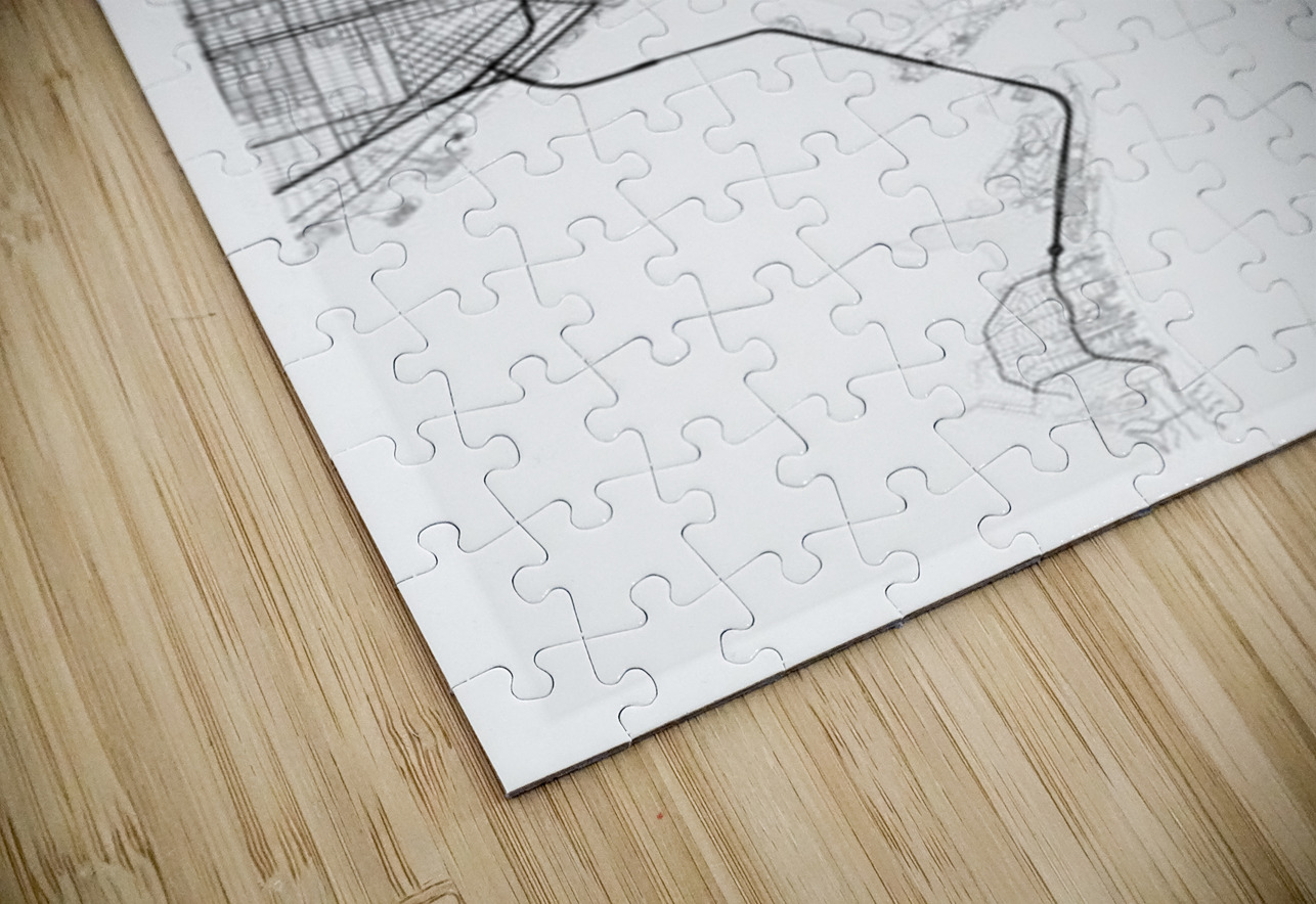 MiamiBeach portrait 2 3 CityMapsArt Puzzle