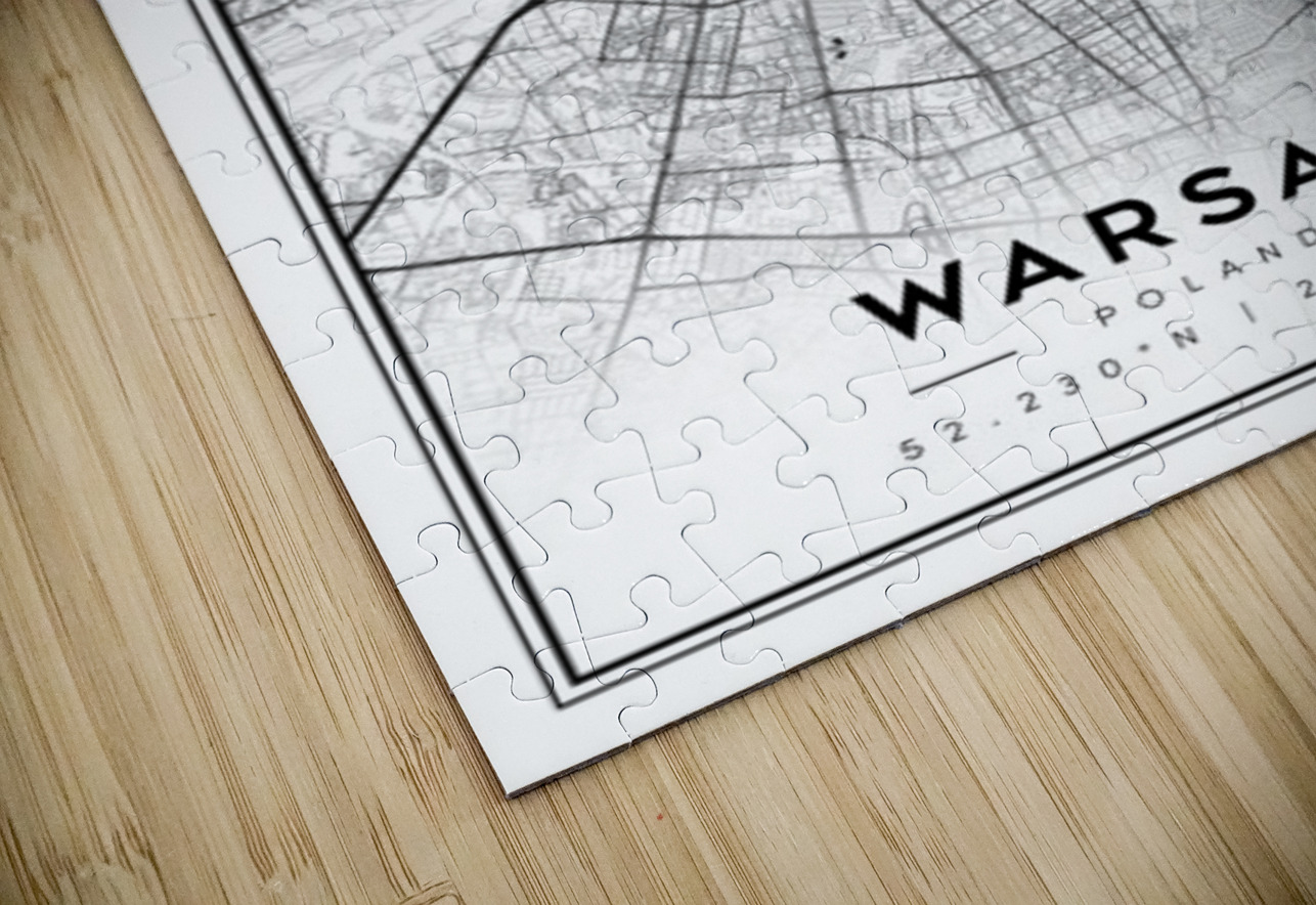 Warsaw portrait 2 3 CityMapsArt Puzzle