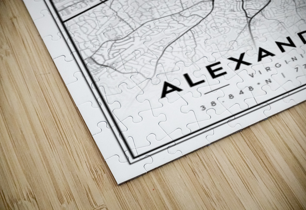 Alexandria portrait 2 3 CityMapsArt Puzzle