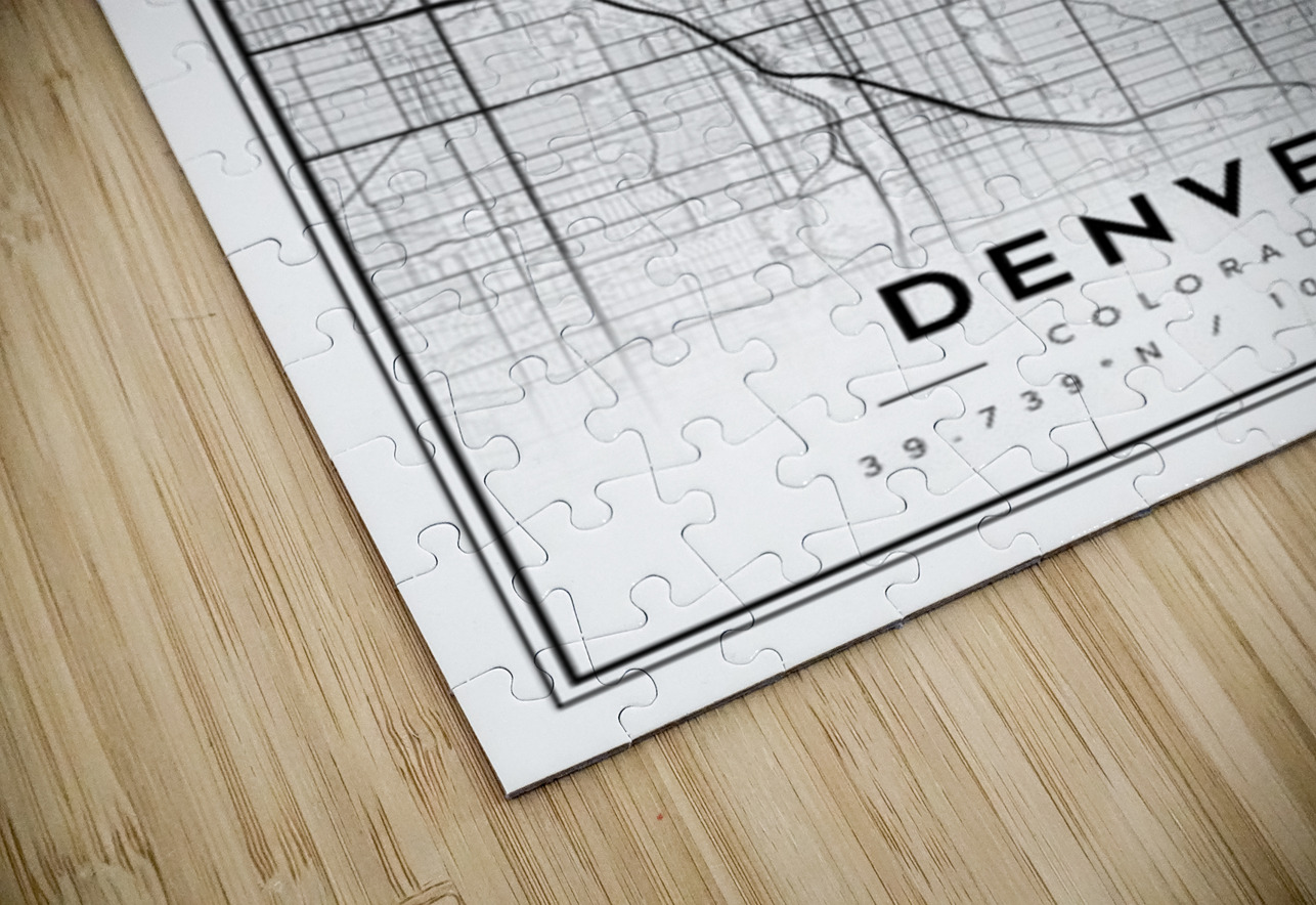 Denver portrait 2 3 CityMapsArt Puzzle