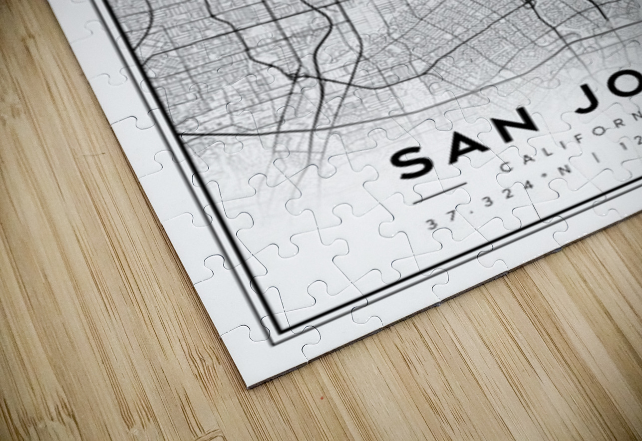 SanJose portrait 2 3 CityMapsArt Puzzle